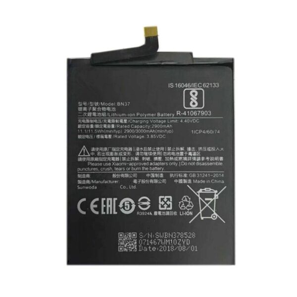 Xiaomi Redmi 6A Batterij